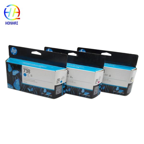 Cartouche d'encre d'origine pour HP 738B Noir DesignJet 498P2A HP 738 Cyan 498N5A Magenta 498N6A Jaune DesignJet 498N7A 130ml cartouche de toner authentique