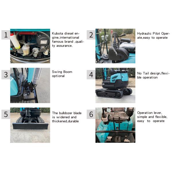KV18 Diesel Mini Excavator 16 MPa With 0.03 Cubic Meters Bucket