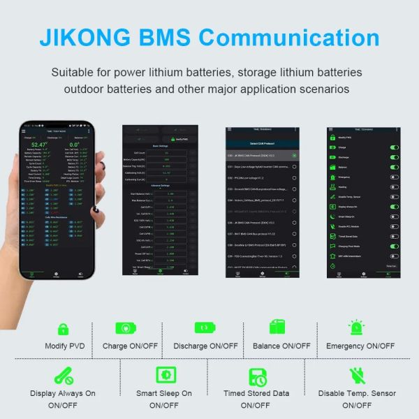 Jk BMS Active Balance BMS Bd6a24s20p Battery BMS Li-ion LiFePO4 100ah Lto Battery BMS for High-Tech Systems