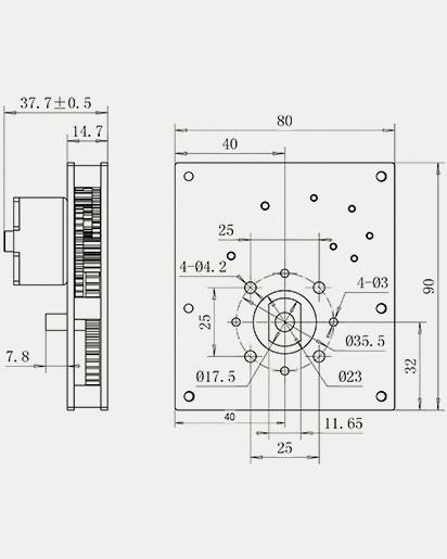 25NM Torque DN80mm DC5V Motorized Ball Valve Actuator