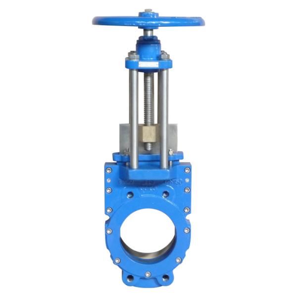 Two Pieces Knife Valves With Hand Wheel Operator Non Rising Stem