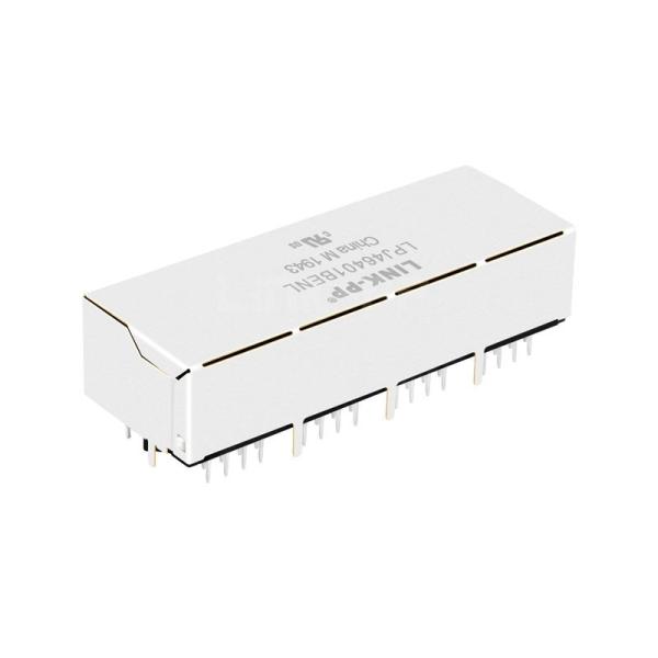 LPJ46401BENL 10/100 Base-T Tab Down Green/Yellow LED 1x4 Port RJ45 Filter Connector Module