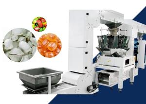 Alimento congelado que pesa a máquina de empacotamento do saco com pesador da
