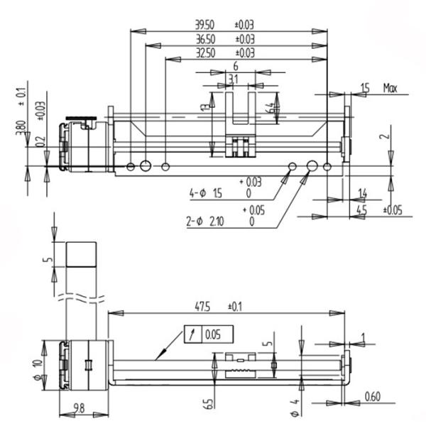 2 - винта слайдера Stepper мотора 10mm слайдера участка 3.3vDC мотор микро- мини линейный Stepper