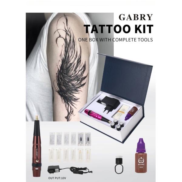 Professional Permanent Makeup Machine Kit for Lip Eyebrow Tattoo Complete Box