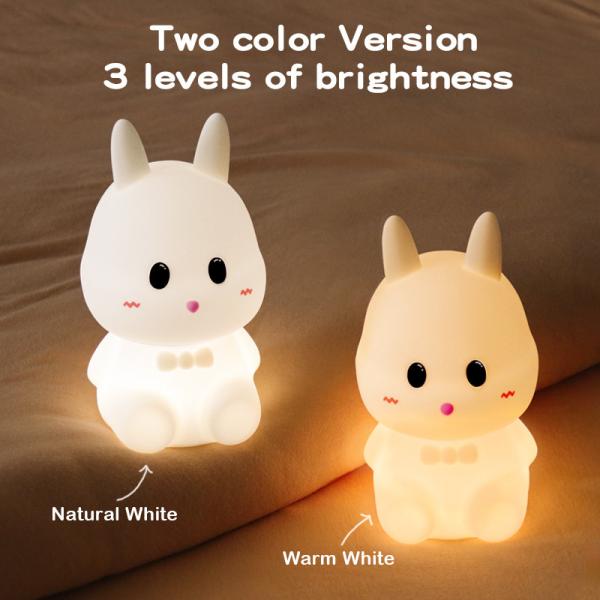 Controle de toque Custom Casa Decorativa Luz luminosa Coelhos Lâmpada Animal Luz noturna LED