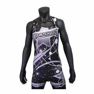 All Star Grey Black Style Cheer Dance Clothes Tank Top And Shorts Breathable