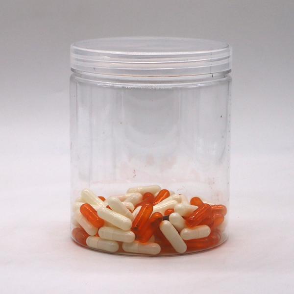 Conservation des aliments réalisée en bouteille transparente en PET de 700 ml simple avec un bouchon à vis en aluminium/plastique