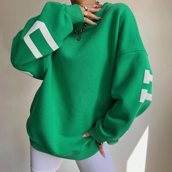 Knitted Crew Neck Plaid Sleeve Sweatshirt Cotton Or Customize Sports Jumpsuit
