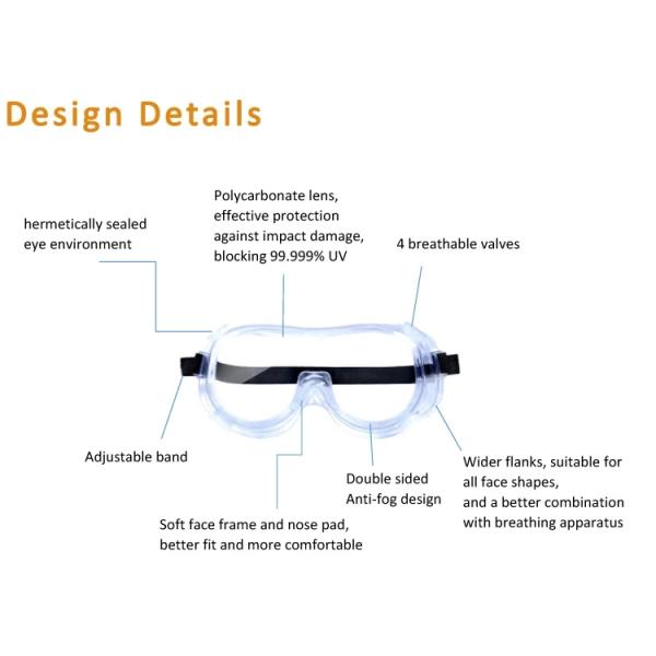 Eye Protectionanti Dust Safety Glasses Ski Goggles Uv Protection Antifog