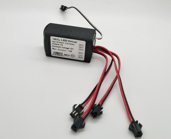 DC12V 1A 12W Power Supply LED Fan Driver With 9.5CM Cable Female Connector
