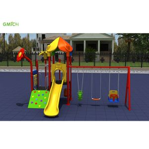 Children Amusement Park Play Zone Outdoor PlaygroundPlastic Slide With Swing Play Ground