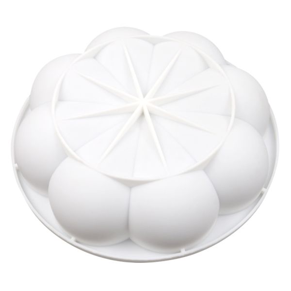 Eco-friendly Oven Safe Silicone Baking Mold Eight-petal Flower Shape Hand Wash Only Model YZ-64 Cake Tools Type Moulds