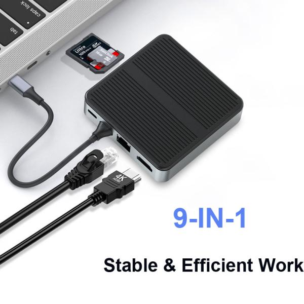 9 в 1 быстрая передача данных USB 3.0 порт Хаб тип C порт к адаптеру HDMI