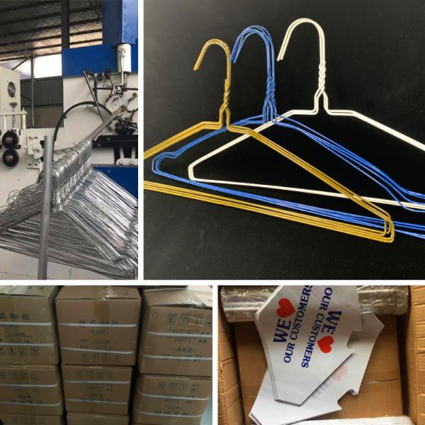 Dry cleaner 1.9mm Laundry Wire Hanger Customized Color Electrostatic Spraying