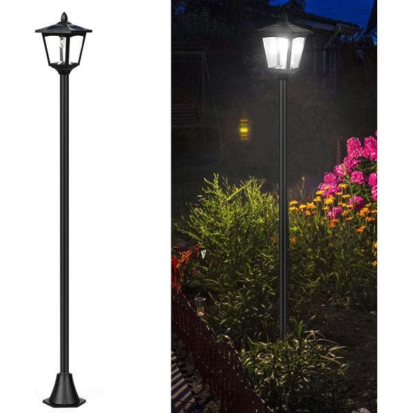 Outdoor Vintage Solar Powered Post Lights Waterproof IP65 For Garden Lawn Pathway Driveway