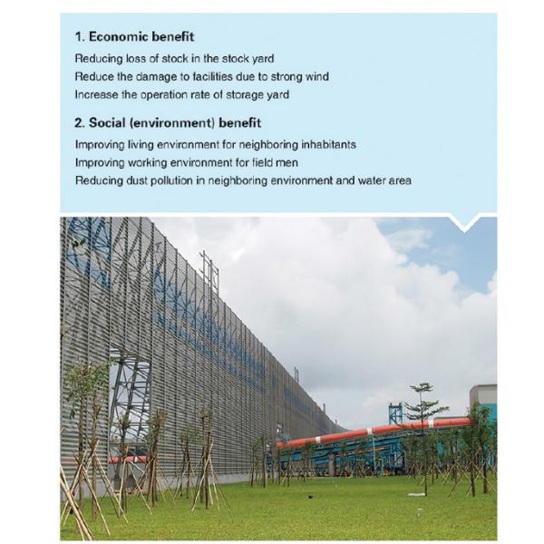 Anti UV Outdoor Powder Coated Wind Barrier Steel Fence