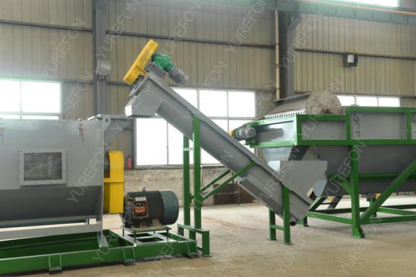 SUS304 Polythene Bags Recycling Machines 1000 Kg / H With Oil Washing Hot Washer