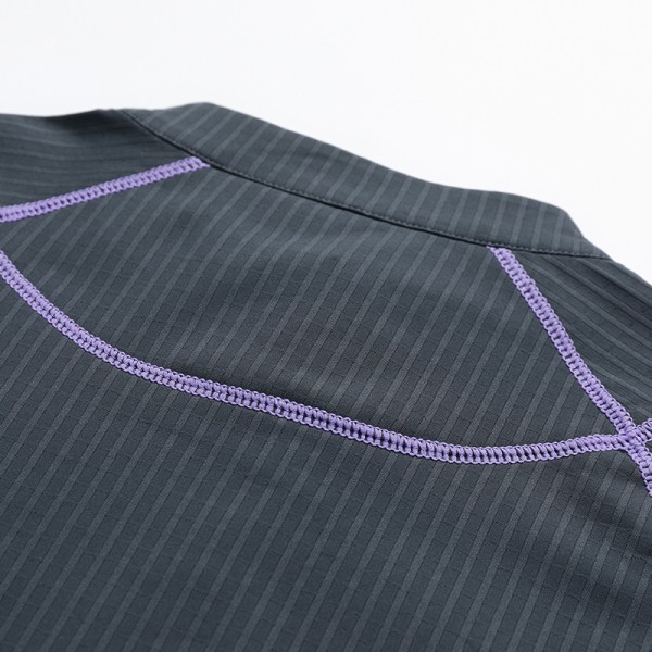 Half Zip Stand Collar Quick Dry Cycling Long Sleeve Knit Top, Custom OEM ODM Sport Tee