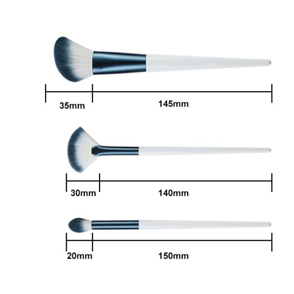 Charming Beauty Makeup Brush Blue Vegan Blending Brush With Cotton Bag