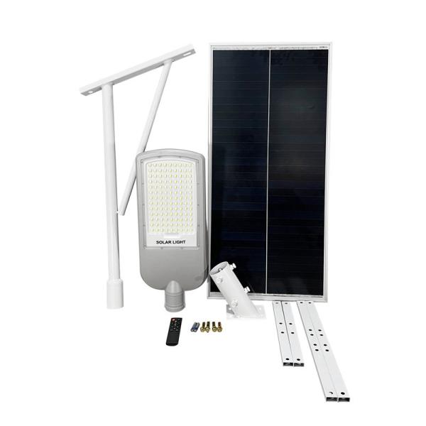 6000K Bright Solar Panel Flood Light 96pcs LED Lithium Battery 3.2V 20Ah