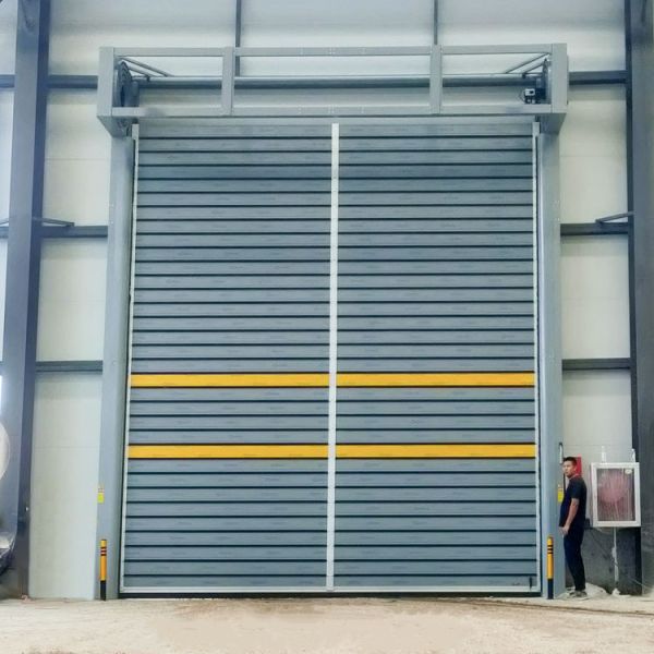 Aluminium High Speed Spiral Rolling Door Anti Wind For Automotive Parts Factories