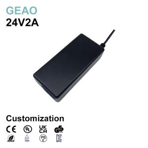 adaptateur de bureau de puissance de 48W 24V 2A au-dessus de la protection de sécurité de tension