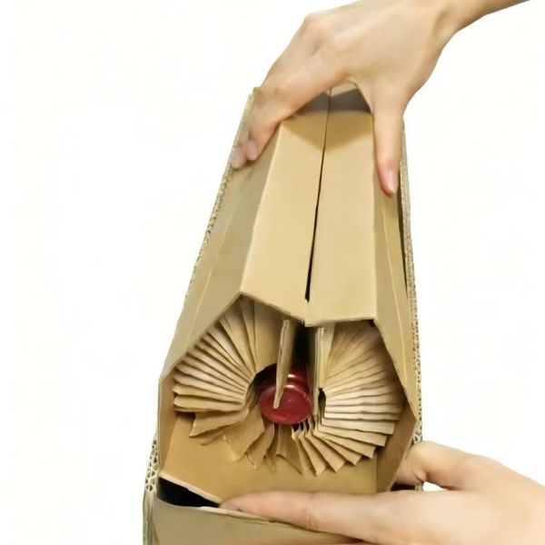 Single Honeycomb Box Wine Bottle Crush Resistant  Corrugated Packaging Box For 750ml