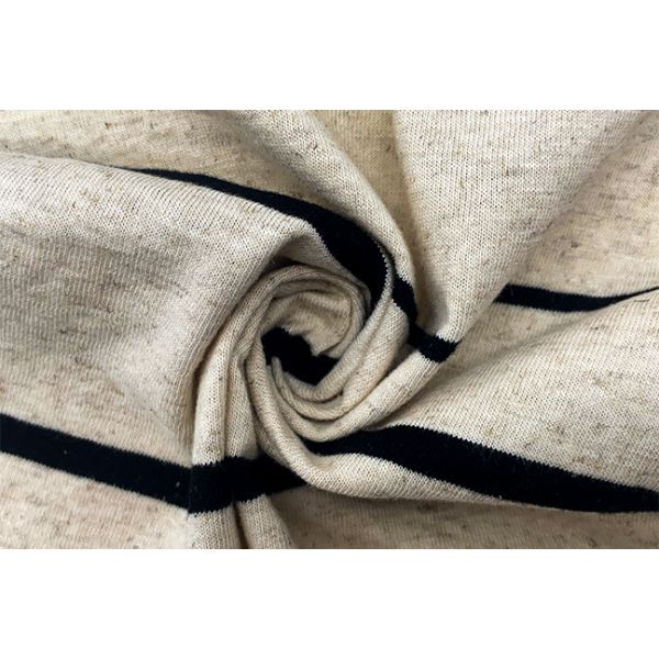88% Cotton 12% Linen Fabric High End Jersey Knitted Fabric 220gsm