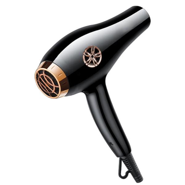 Secador de cabelo elétrico preto tradicional de alta eficiência