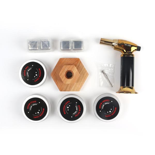 Kit de coctelería para fumadores de vieja usanza chimenea para fumar infusores de coctelería con chips de madera para whisky bourbon Coctelería de vino