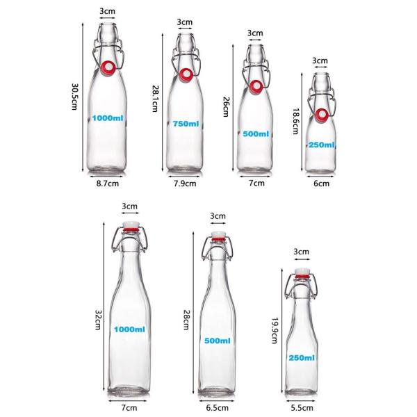 ОДМ Ресторан 12 унций Стеклянные бутылки сока Стеклянные банки с герметическими крышками