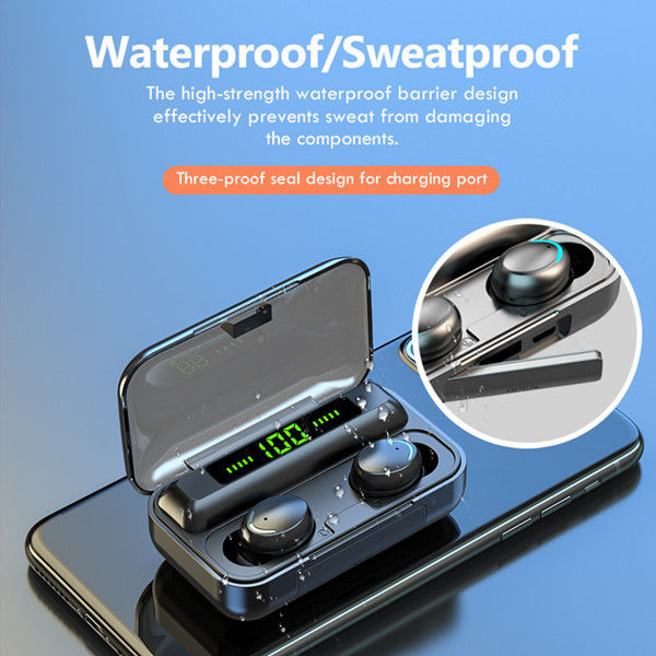 2200mAh TWS Bluetooth Earbuds 5,0 IPX7 делают мини шлемофоны водостойким Bluetooth