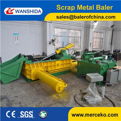 New Condition and Automatic Scrap metal baler diesel drive with hopper for recycling companies