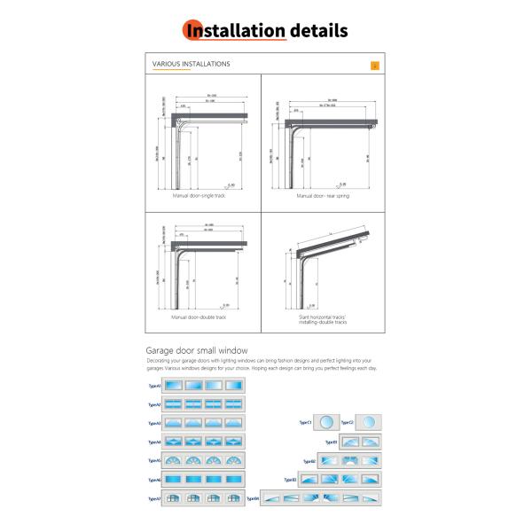 Custom Security Aluminum Garage Door Glass Garage Door Panel Automatic Roller Shutter