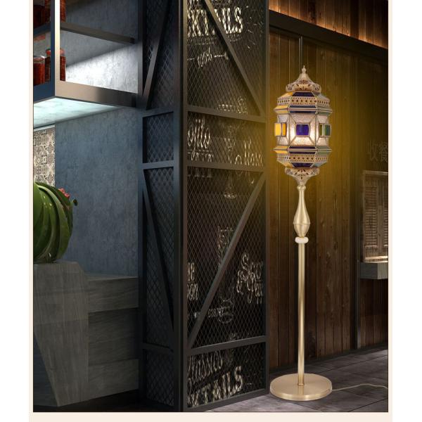 Chambre à coucher LED Vintage Lumière de sol en cuivre Antique Lumière de sol en cuivre Pour l'éclairage décoratif de luxe