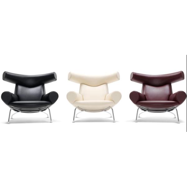Nordic design Modern Hotel Lobby Lounge Ox Chair Designer Office Sofa Armchair by fiberglass leather