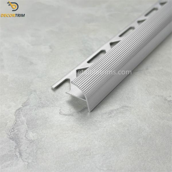 Polish Silver Matte Bullnose Tile White Subway Tile With Beveled Edge Tile Board Trim 2300mm
