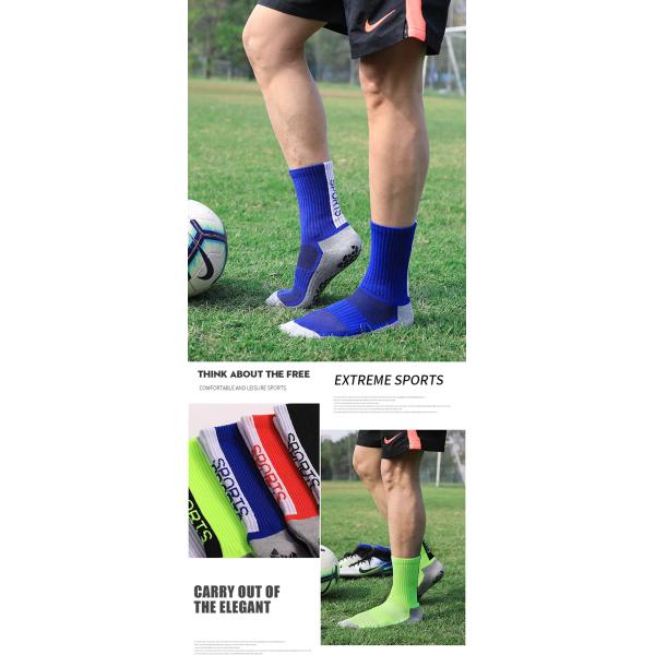 Brodería Calcetines Deportivos De Fútbol Hombres Calcetines De Fútbol Antideslizante Con agarre Logotipo personalizado