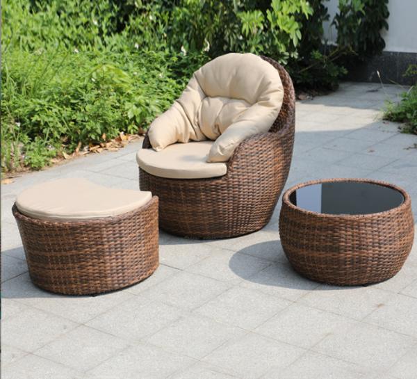 CE BSCI Acessórios de mesa de vidro almofadas de mesa de café Mobiliário de pátio Sofá Conjunto Mobiliário de exterior