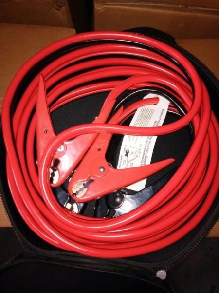25FT 2 GA Connecting Booster Cables Heavy Duty Jumper Cables For Semi Trucks