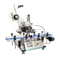 Machine d' étiquetage pour emballage de bouteilles à surface plate, machine à autocollants automatique pour table
