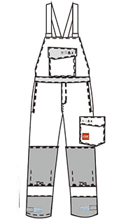 прозодежды Bib крепежной детали велкро одежды защиты от дуги 350gsm огнезамедлительные