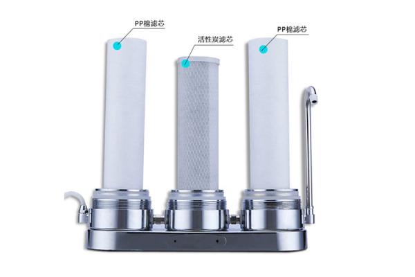 10 Inch Three Stage Water Filter Parts Stainless Steel Desktop Faucet