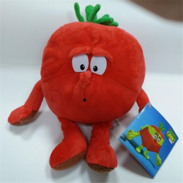 Eco friendly Vegetable Fruit Assorted Stuffed Baby Plush Toys Red / Green / Yellow