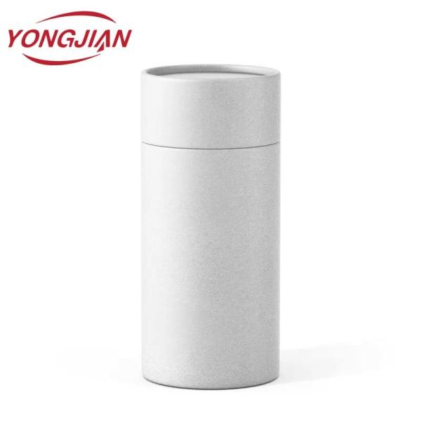 Custom Sample Cardboard Cylinder Food Grade Paper Tube Packaging Tea Coffee Candle White Kraft Paper Tube Packaging