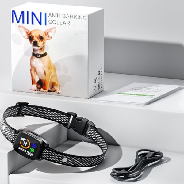 Rechargeable Anti-Bark Dog Training Collar with Smart AI Chip Waterproof & Eco-Friendly for Small/Medium Dogs No Shock