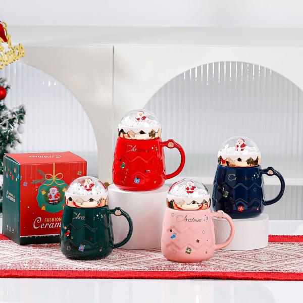 Top Sale Ceramic Christmas Mug Gift Box Set for Customized Logo Christmas Gift Set