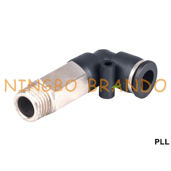 90 Degree PLL Pneumatic Hose Fittings Lengthened Elbow Male