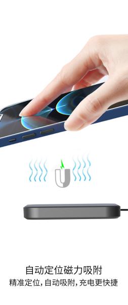 OEM 15 levar fácil de Iphone 12 Mini Wireless Charger do PC do watt